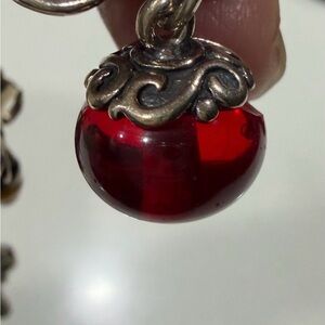 James Avery Retired Elegant Red Silver Pendant